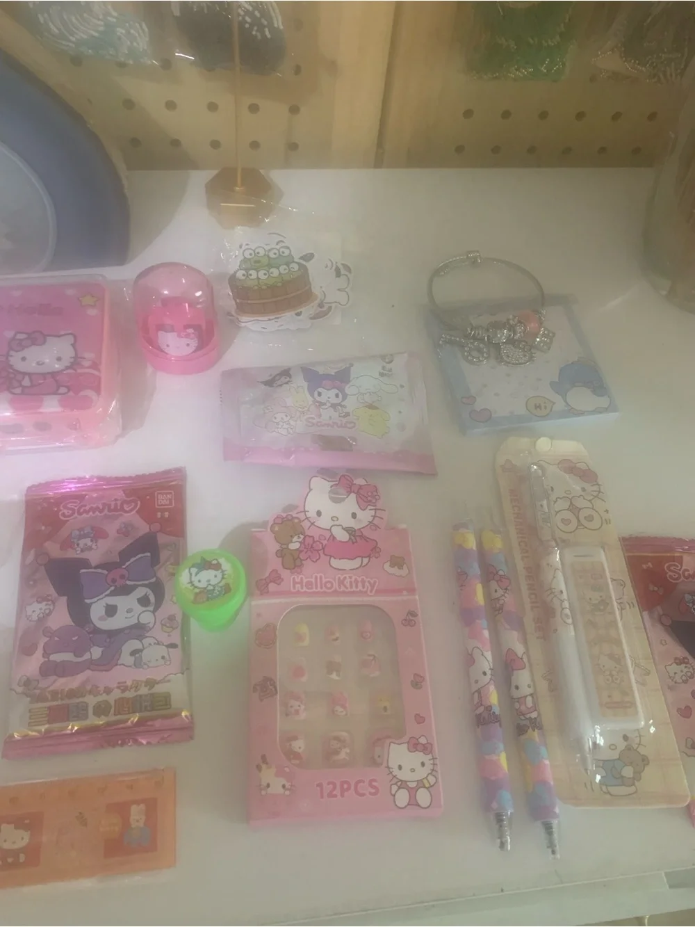 Bundle box # 86 Hello Kitty Pink and White Desk Accessory/ school supplies